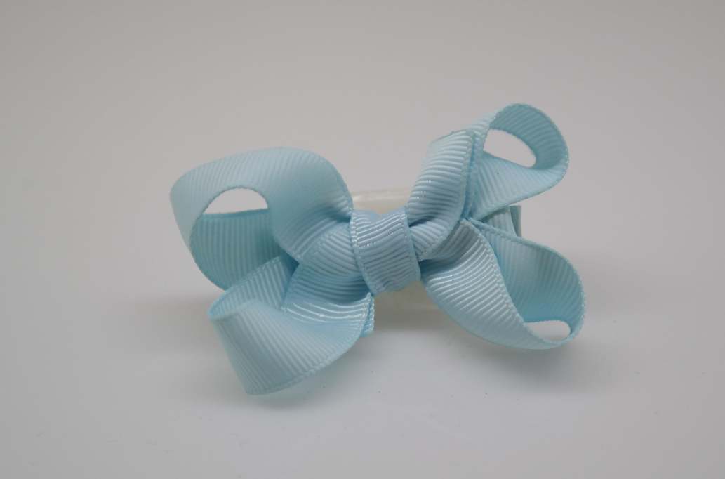 Small bowtique hair Bow with colors  LIght Blue